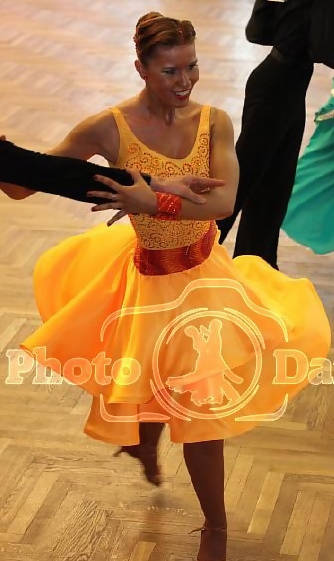 Yellow Latin Dress with Crinoline (ballroom dresses for sale, latin, dancesport, rhythm) - DDressing