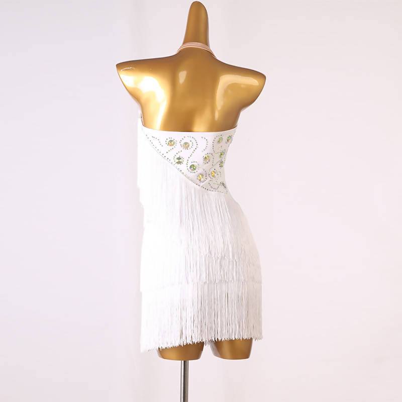 Diamond Dazzle Ladies Latin Dance Dress | Red/White | LQ247Dance Dress customize / White Diamond Dazzle Ladies Latin Dance Dress | Red/White | LQ247Dance Dress customize / White
