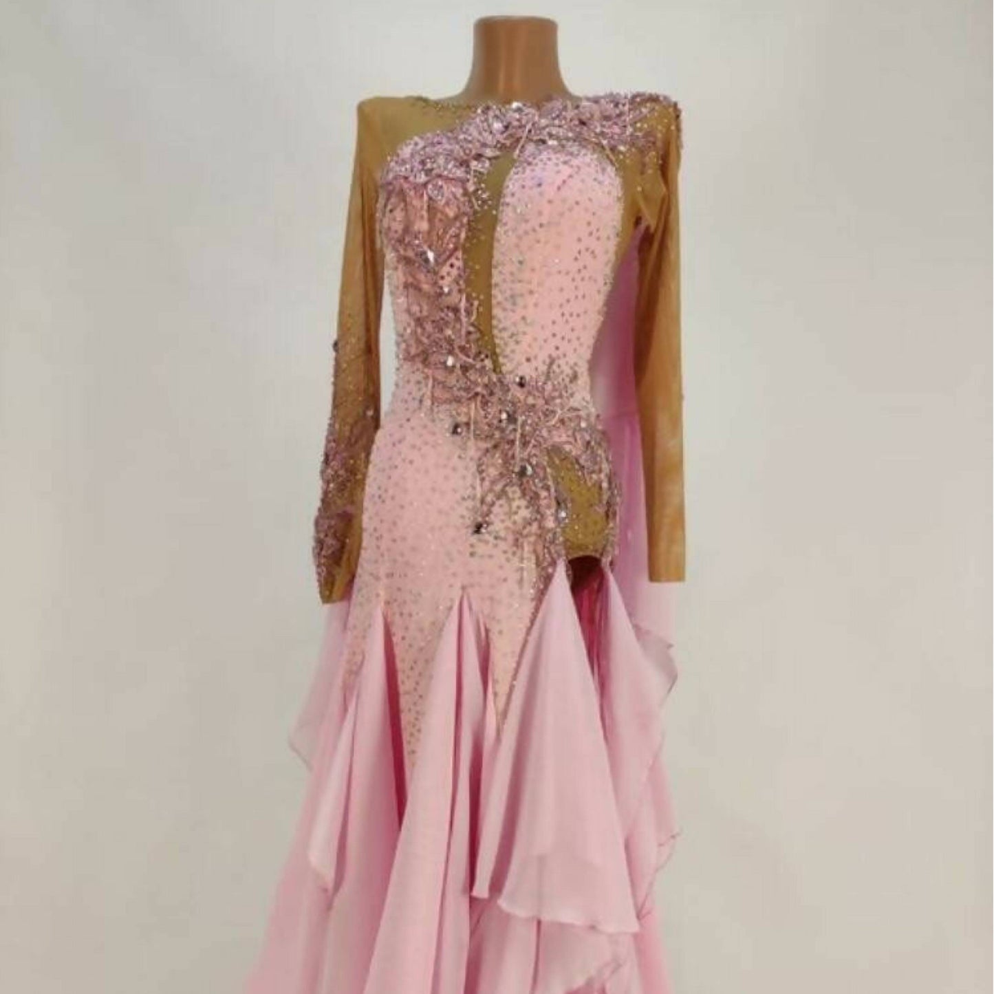 Nazar New Light Pink Smooth Dress