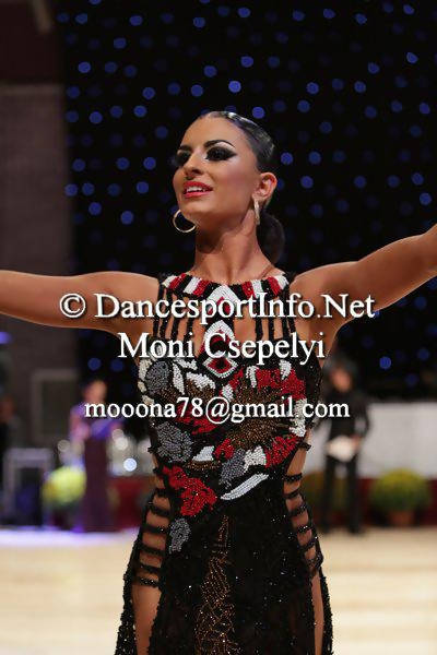 Black Latin Dress with Multicolor Beads (latin dress for sale, ballroom, dancesport, rhythm)