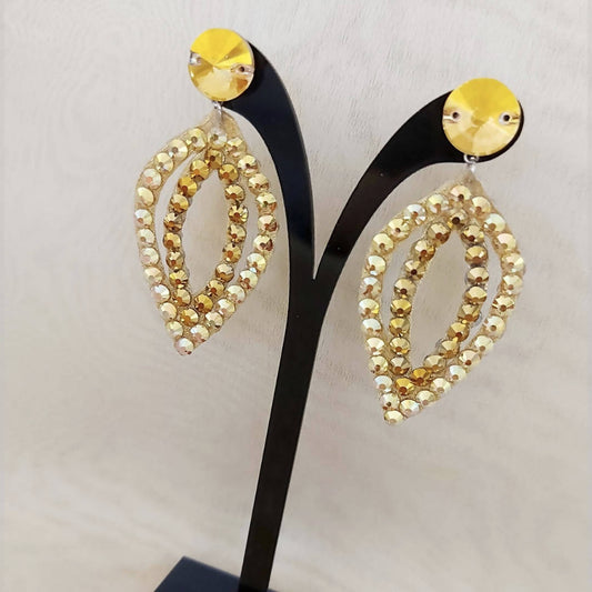 Golden Elegance for Ballroom Earrings