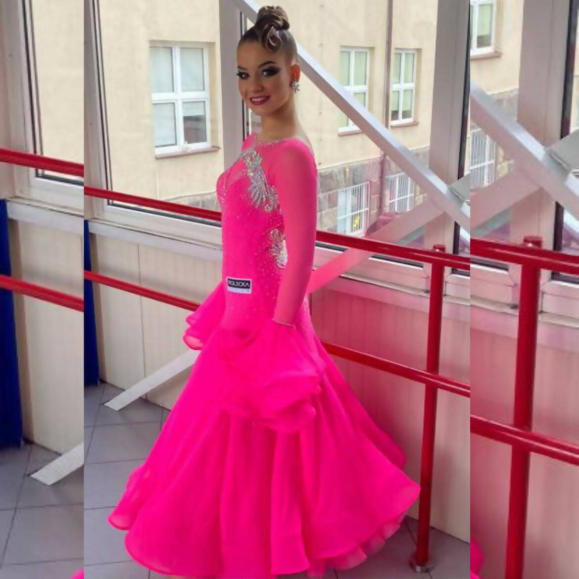 Pink Standard Dress with Stones DanceDressing – Dance Dressing