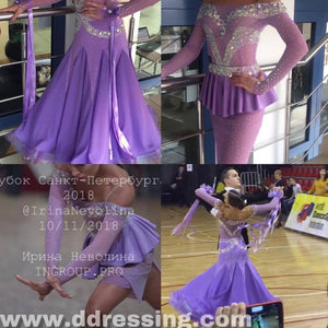 Purple Transformer Ballroom & Latin Dress - DDressing