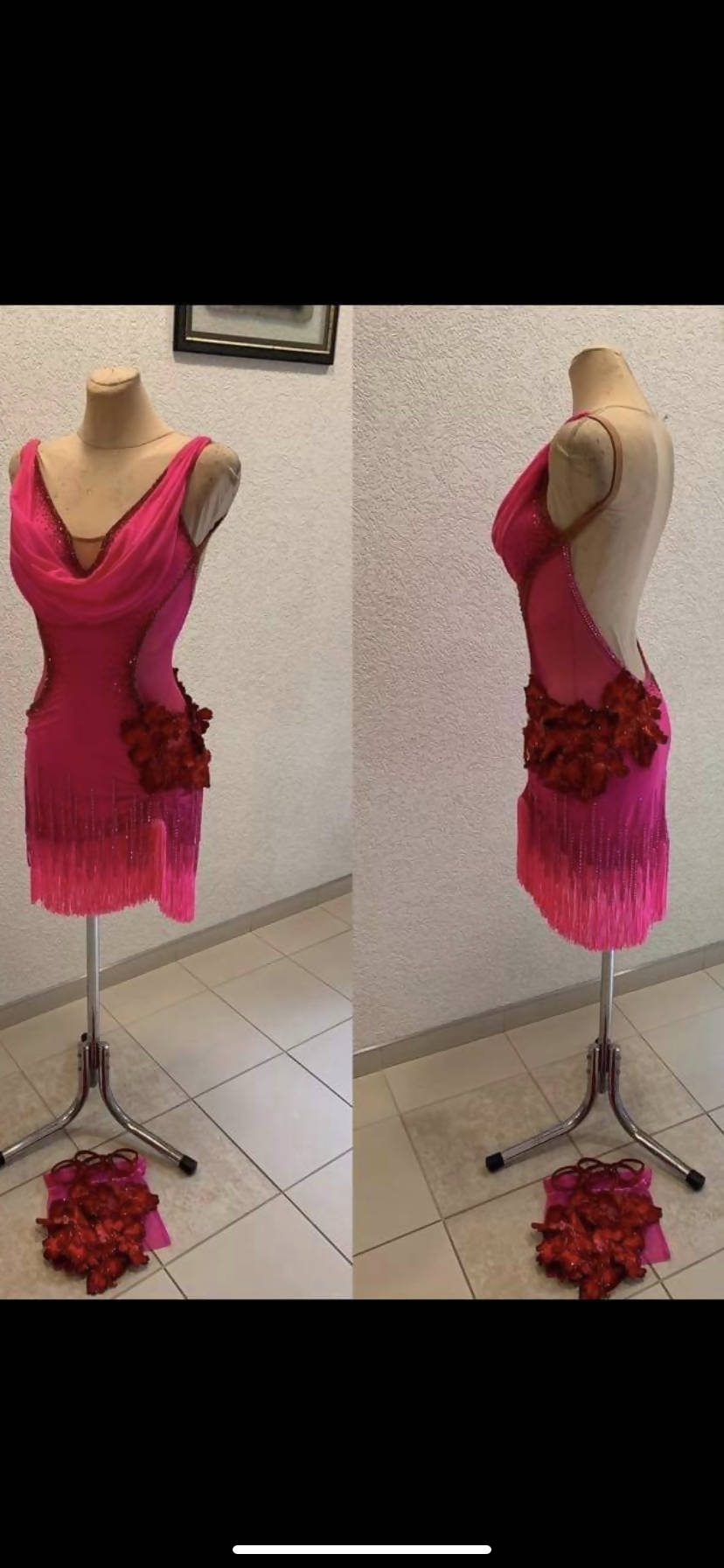 Rose Quartz Rhythm Pink Latin Dress