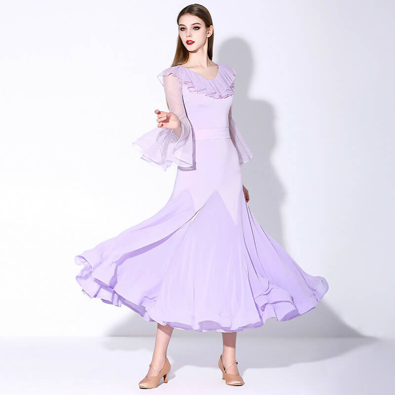 Pastel Finesse Ballroom Practice Dress | Yellow/Purple/Blue | 876Dance Dressing