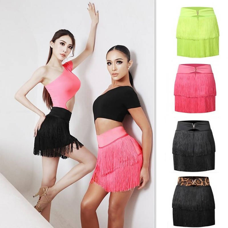 Tassel Appeal Skirt | Pink/Black/Yellow/Leopard | 2137