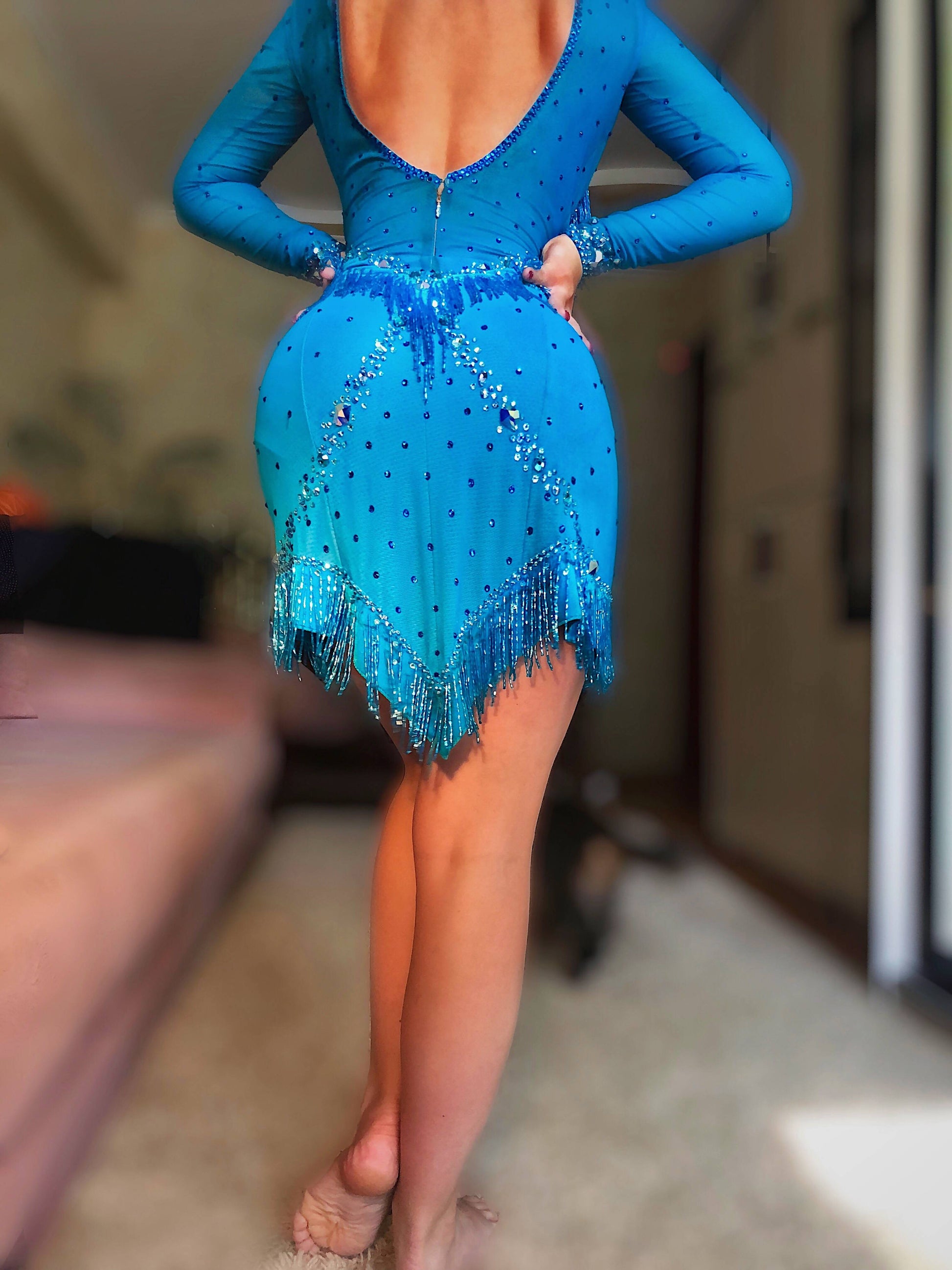 Blue latin dress