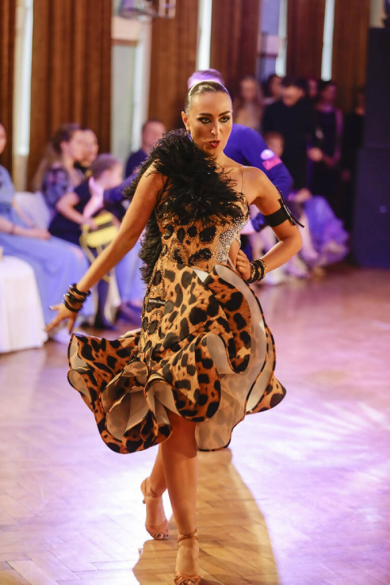 Ventura Danza Animal Print Latin Dress (latin dress for sale, latin, dancesport, rhythm)