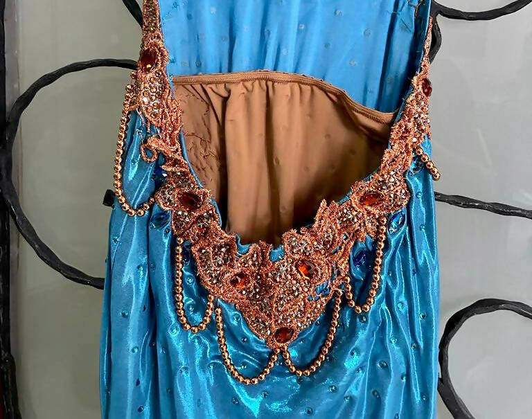 Blue & Bronze Dress for Latin, Rhythm