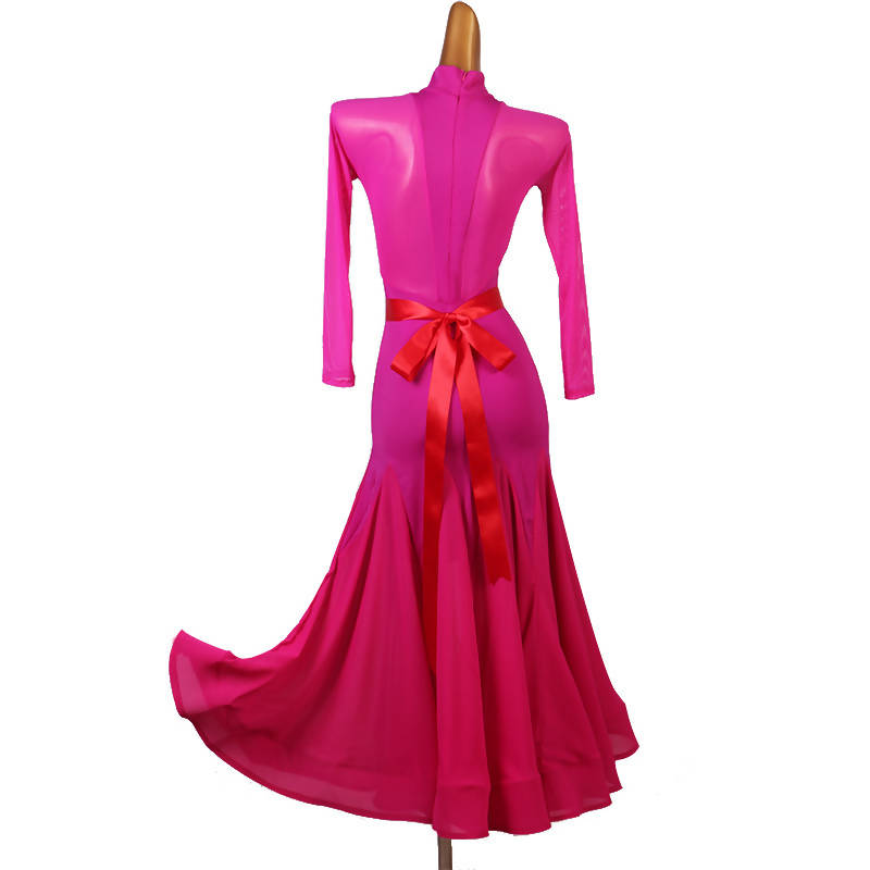 Practice Pink Standard Ballroom Dancewear Dress (dancewear, dance practice wear, standard dress)
