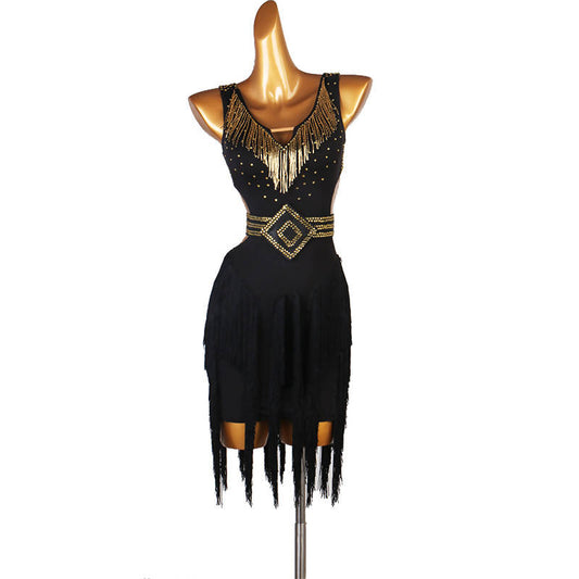 Black  latin dance dress