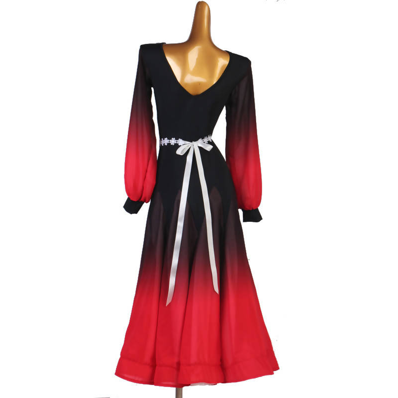 New Blue black red White Degrade Standard Ballroom Dancewear Dress (dancewear, standard dress)286