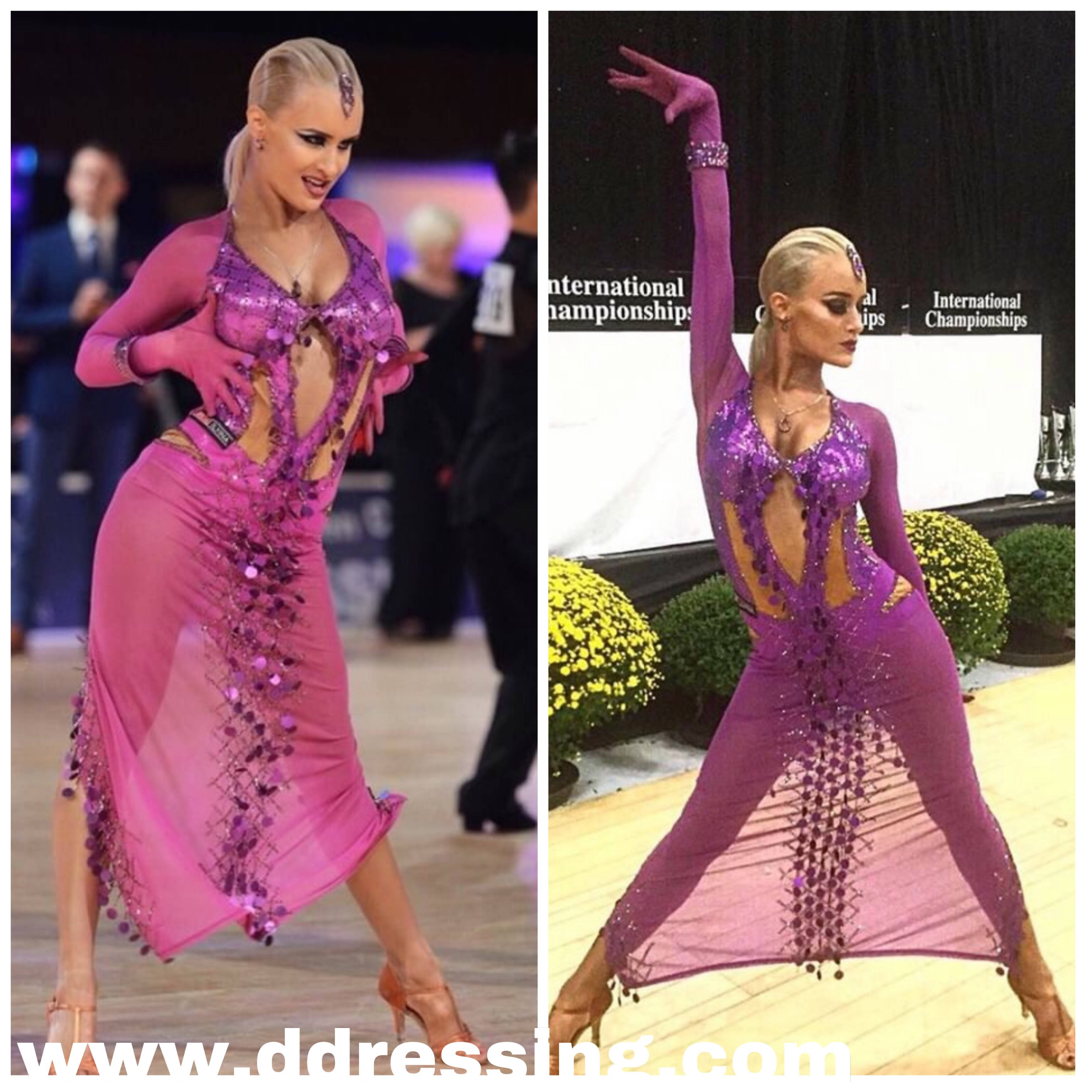 Amazing Purple Latin Dress - DDressing