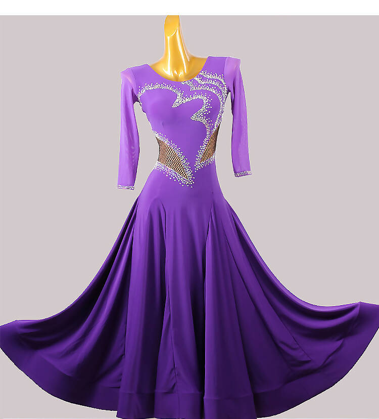 Majestic Allure Dress | Purple/Navy Blue | LXT891