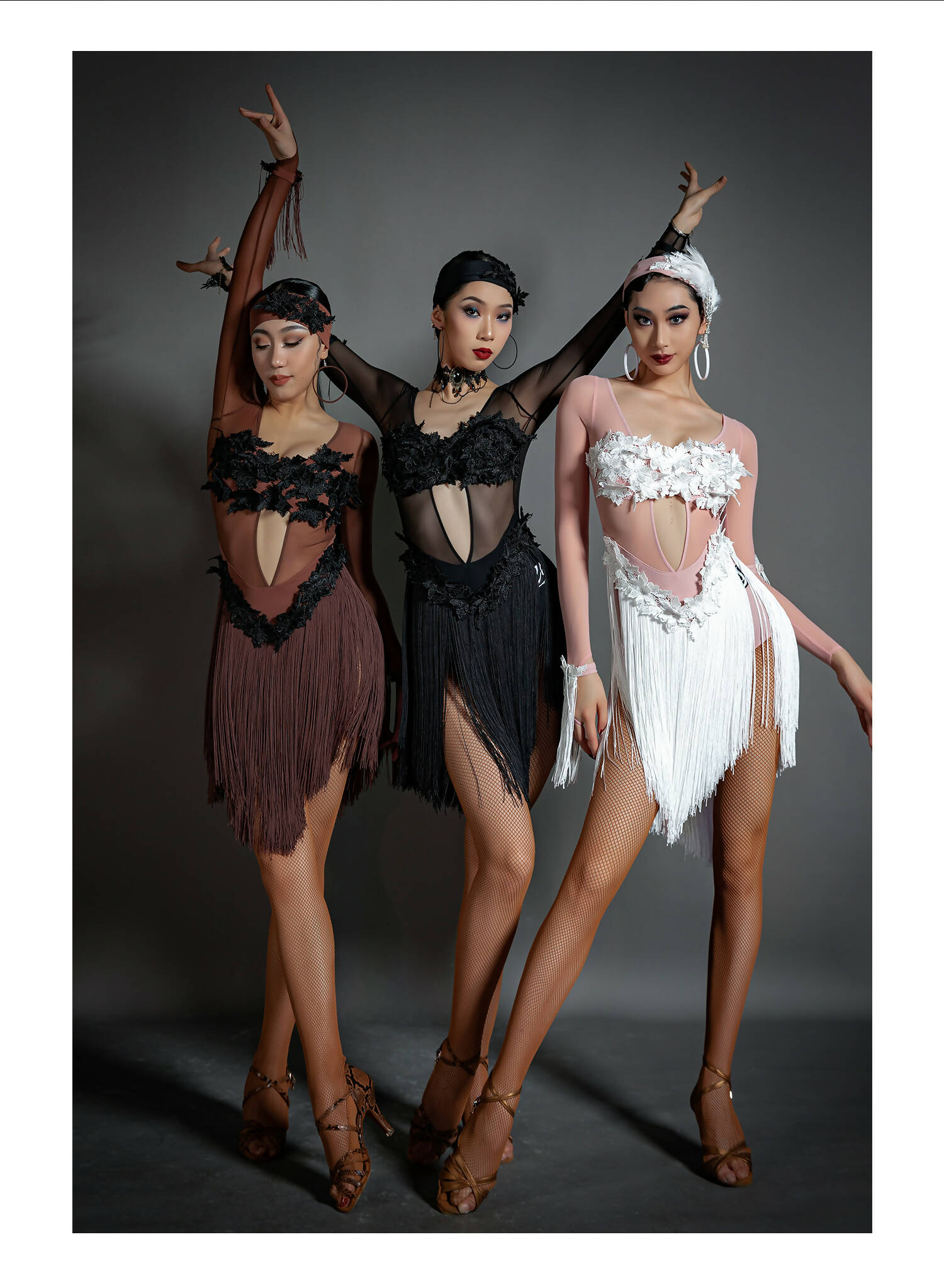 Brown/Black/White Latin Dancewear | 25J1