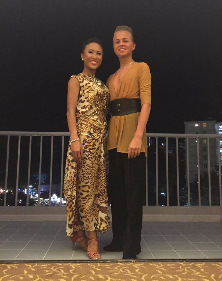 Fierce and Fabulous Espen Salberg Leopard Print Dress for Latin, Rhythm