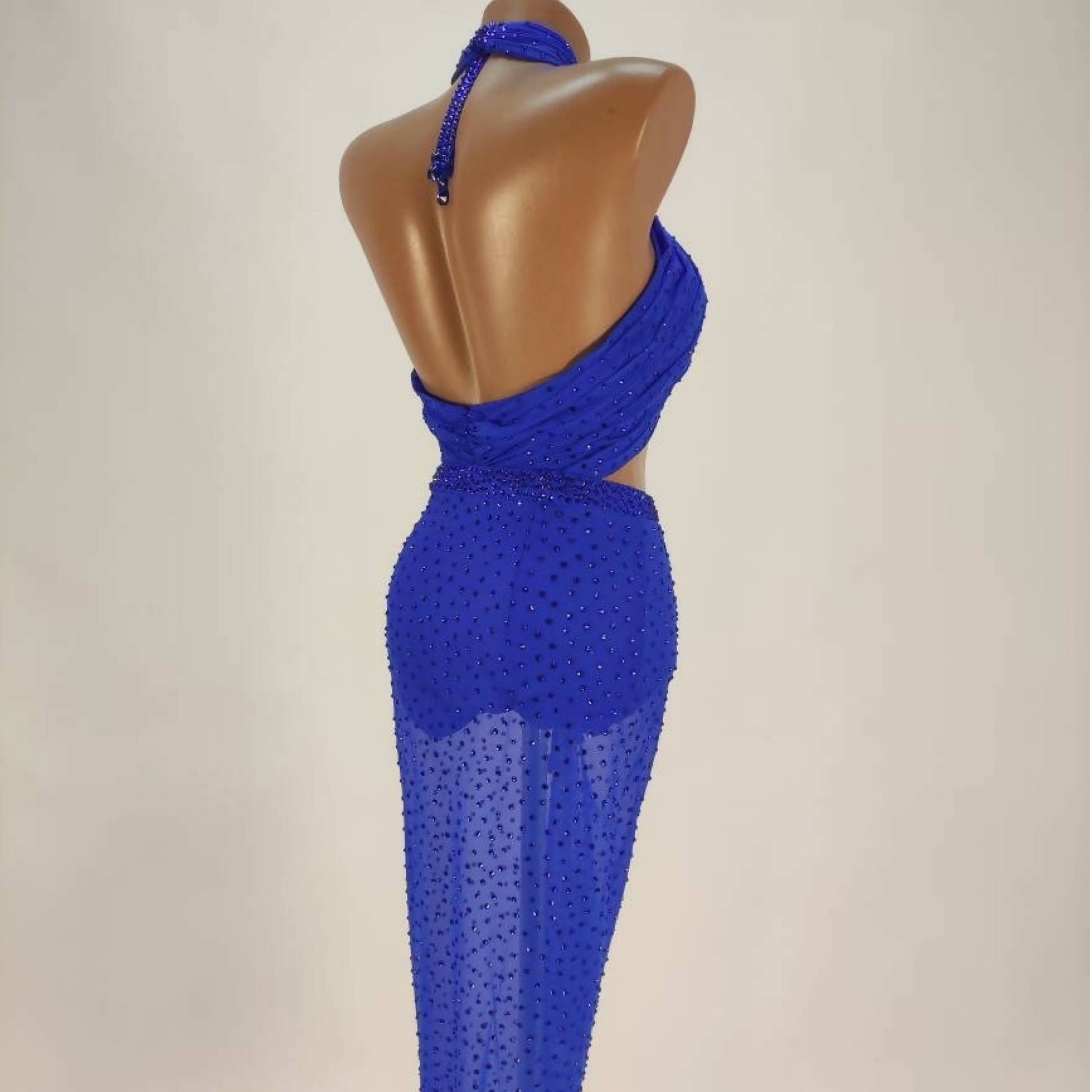 Nazar Cobalt Blue Latin Dress